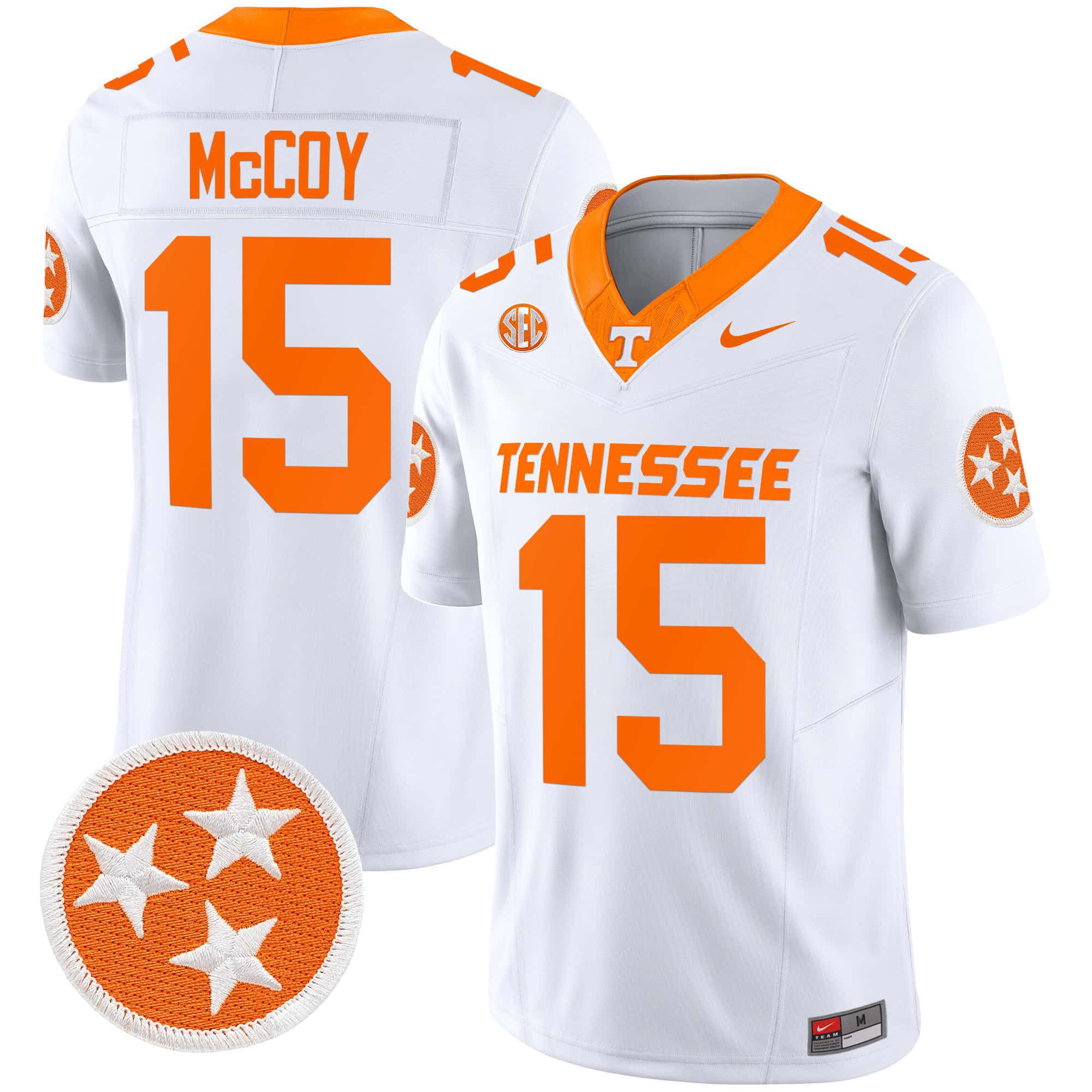 Men Tennessee Volunteers #15 Mccoy White 2024 Nike Vapor Limited NCAA Jersey->indianapolis colts->NFL Jersey